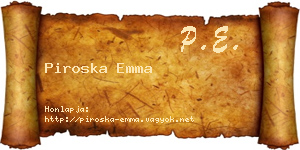 Piroska Emma névjegykártya